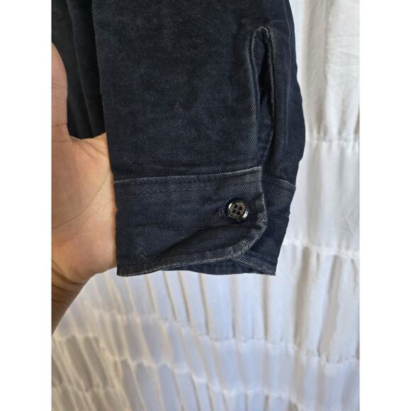 Woolrich Womens Vintage Corduroy Button Shirt Size 10 Shacket Jacket Dark Blue - Picture 4 of 11